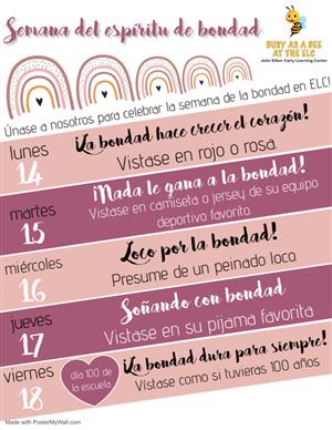 Kindness Week at the ELC in Spanish