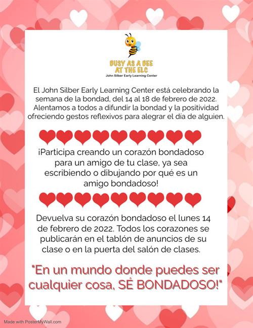 ELC Flyer in Spanish about Kindness Week