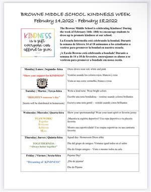 Browne Kindness Week Flyer