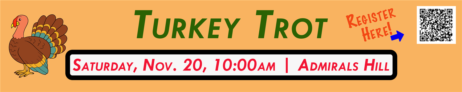 Webpage header for the Turkey Trot event on Saturday in Chelsea