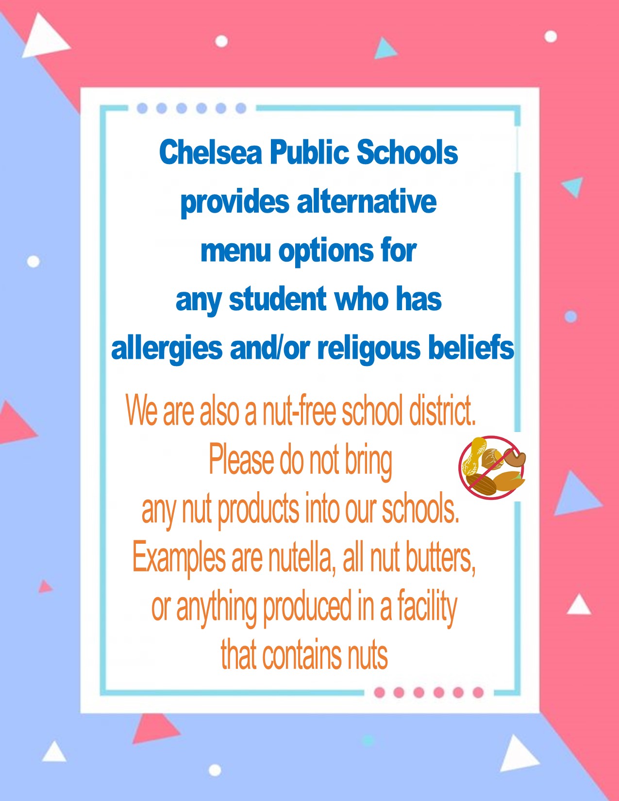 Refer to above text for flyer information.