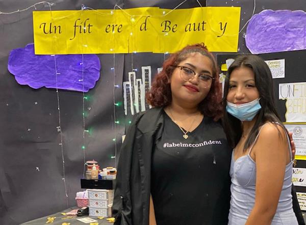 Genesis and Sophia with “Unfiltered Beauty” a make up business.