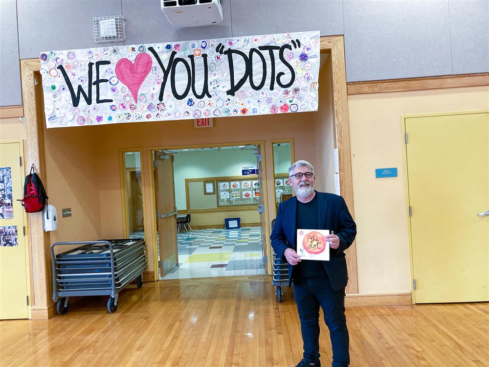 Early Learning Center students and teachers designed signage to present to the Reynolds brothers based on their own stories and illustrations.
