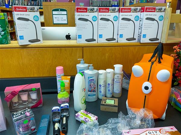 The Holiday Shop featured household items that parents and families could take home, including the ones pictured here.