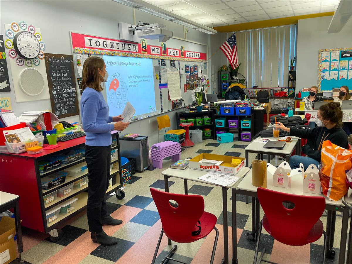 Elementary students and CPS staff have been piloting a STEM after school program this winter. Students have built sock-assistive devices and rescue shuttles as part of the curriculum. 