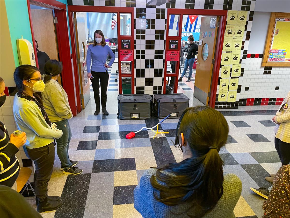 Elementary students and CPS staff have been piloting a STEM after school program this winter. Students have built sock-assistive devices and rescue shuttles as part of the curriculum. 