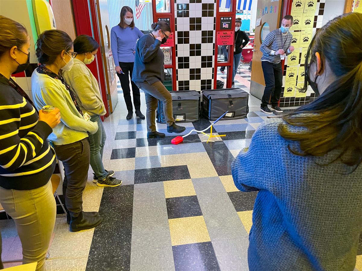 Elementary students and CPS staff have been piloting a STEM after school program this winter. Students have built sock-assistive devices and rescue shuttles as part of the curriculum. 