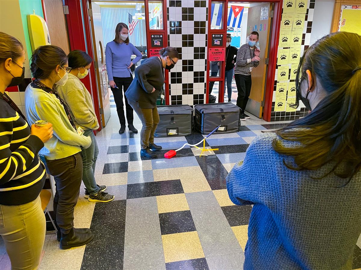 Elementary students and CPS staff have been piloting a STEM after school program this winter. Students have built sock-assistive devices and rescue shuttles as part of the curriculum. 