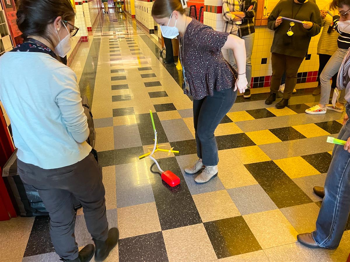 Elementary students and CPS staff have been piloting a STEM after school program this winter. Students have built sock-assistive devices and rescue shuttles as part of the curriculum. 