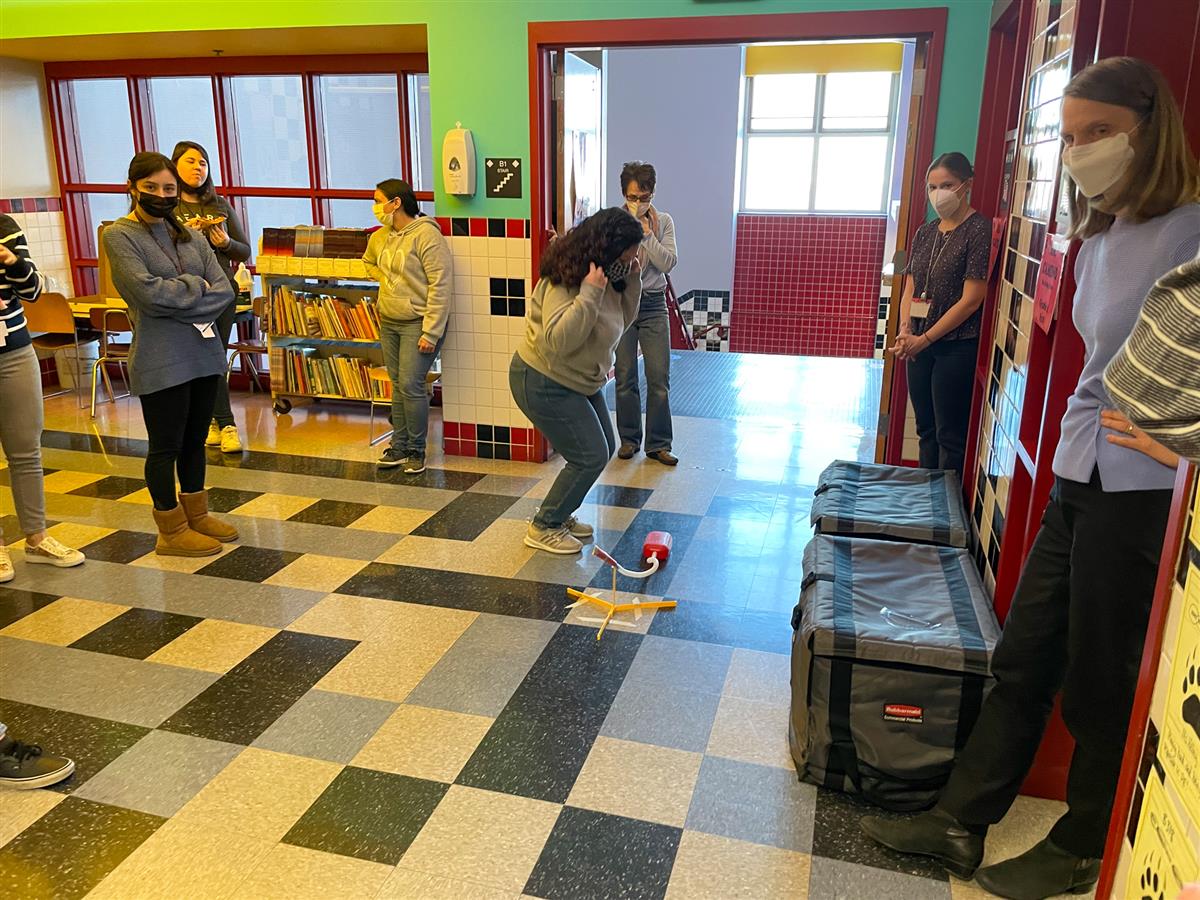 Elementary students and CPS staff have been piloting a STEM after school program this winter. Students have built sock-assistive devices and rescue shuttles as part of the curriculum. 