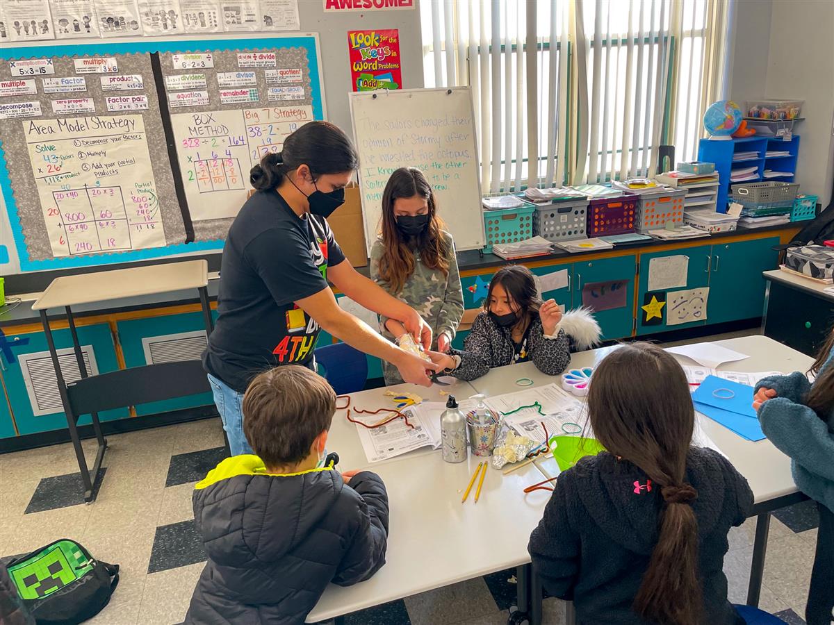 Elementary students and CPS staff have been piloting a STEM after school program this winter. Students have built sock-assistive devices and rescue shuttles as part of the curriculum. 