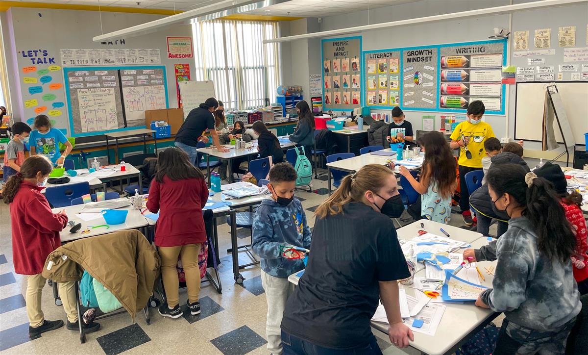 Elementary students and CPS staff have been piloting a STEM after school program this winter. Students have built sock-assistive aids and rescue shuttles as part of the curriculum. 