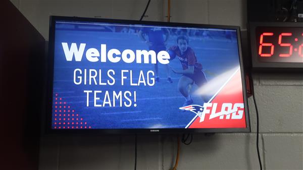 Chelsea girls flag football at Gillette Stadium