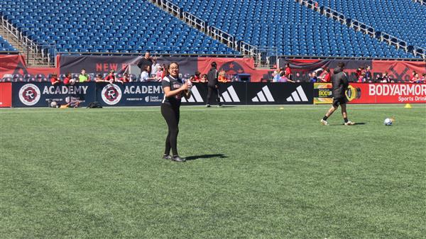 Chelsea girls flag football at Gillette Stadium
