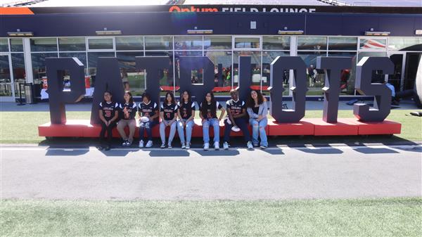 Chelsea girls flag football at Gillette Stadium